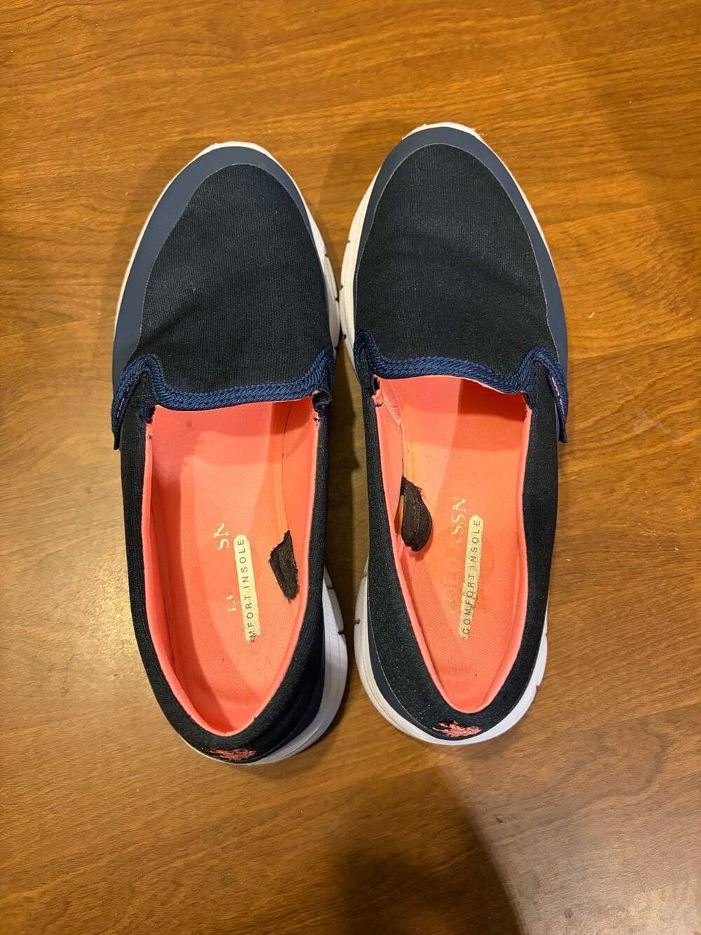 U.S. Polo Assn. Women's Comfort Insole Navy Slip-On Athletic Sneakers
